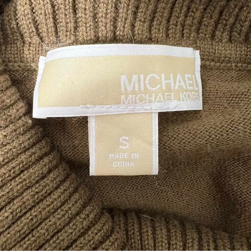 Michael Kors Fringed Cowl Neck Soft Sweater Size Small